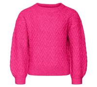 VERO MODA Women's Vmella LS O-Neck Pullover Ga Girl Noos Knitted Jumper, Fuchsia Purple/Detail: Melange, 16 UK/18 UK