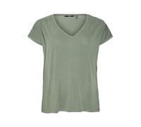 VERO MODA Women's Vmfilli Ss V-Neck Tee Ga Curve Top