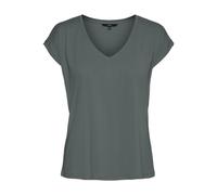 VERO Moda Women's VMFILLI SS V-Neck Tee GA NOOS 10247666, Balsam Green, XL