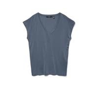 VERO Moda Women's VMFILLI SS V-Neck Tee GA NOOS 10247666, China Blue, XL