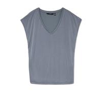 VERO Moda Women's VMFILLI SS V-Neck Tee GA NOOS 10247666, Stormy Weather, L