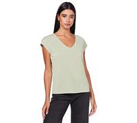VERO MODA Women's Vmfilli SS V-Neck Tee Ga Noos Shirt, Reseda Green, M