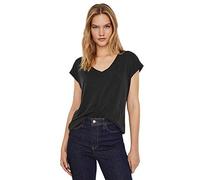 VERO MODA Women's VMFILLI SS V-Neck TEE GA NOOS T-Shirt, Black, S