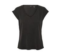 VERO Moda Women's VMFILLI SS V-Neck TEE GA NOOS T-Shirt, Black, XS