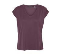 VERO MODA Women's Vmfilli SS V-Neck Tee Ga Noos T-Shirt, Winetasting, M
