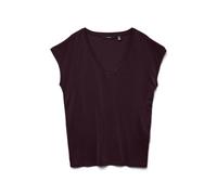 VERO Moda Women's Vmfilli SS V-Neck Tee Ga Noos T-Shirt, Winetasting, XL