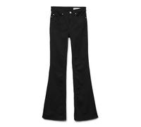VERO MODA Women's Vmflash Mr Flared Jeans Li140 Ga Noos Trouser, Black, S / 32L