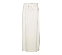 VERO MODA Women's VMFLORENCE HW Long Linen Skirt, Birch/Detail: Melange, 8