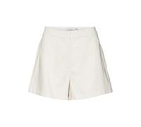 VERO MODA Women's Vmflorence Mw Linen Shorts, Birch/Detail: Melange, 12