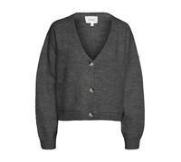 VERO MODA Women's Vmgemma LS V-Neck Knit Cardigan VMA Noos Sweater, Dark Grey Blend, L