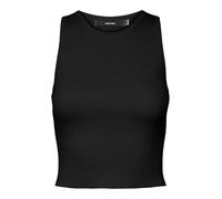 VERO MODA Women's Vmginny Sl O-Neck Crop Top Noos, Black, L