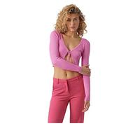 VERO MODA Women's Vmglory Rib Ls Tie String Cardi Ga Noos Cardigan, Cyclamen, M