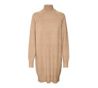 VERO MODA Women's Vmgold Link LS Short High Neck Dress Boo, Nomad/Detail: w. Melange, L