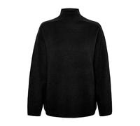 VERO MODA Women's Vmgold Ls Highneck Pinstripe Pullover Ga Knitted Jumper, Black, S