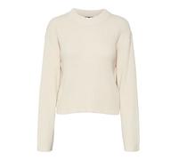 VERO MODA Women's Vmhilde LS O-Neck Short Pullover Ga Noos Knitted Jumper, Birch, S