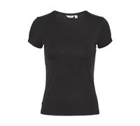VERO MODA Women's Vmines Fiona SS O-Neck Top VMA Noos T-Shirt, Black, L
