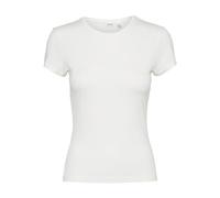 VERO MODA Women's Vmines Fiona SS O-Neck Top VMA Noos T-Shirt, Snow White, S
