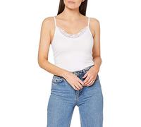 VERO MODA Women's Vminge Lace Singlet Ga Noos Blouse, Bright White, S