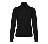 VERO MODA Women's Vmiris LS Roll Neck Pullover Ga Noos Knitted Jumper, Black, XL