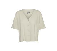 VERO MODA Women's VMJESMILO 2/4 Shirt WVN GA NOOS Blouse, Silver Lining, L
