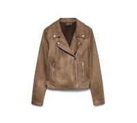 VERO MODA Women's Vmjose Short Faux Suede Jacket Noos Jacket, Chocolate Chip, M