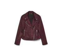 VERO MODA Women's Vmjose Short Faux Suede Jacket Noos, Winetasting, M