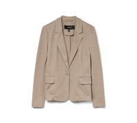 Vero Moda Women's Vmjulia Ls Blazer Dnm Noos, Silver Mink/Detail: Melange, 8 UK