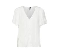 VERO MODA Women's Vmkanva SS Top WVN Ga, Snow White, Large