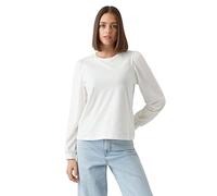 VERO MODA Women's Vmkerry Ls O-Neck Top VMA Noos T-Shirt, Snow White, M