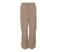 VERO MODA Women's Vmkimberly Hw Cargo Pant Noos, Silver Mink, L / 34L