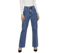 Vero Moda Women's VMKITHY HR Loose Straight LI368 GA NOOS Jeans, Medium Blue Denim, 29/32