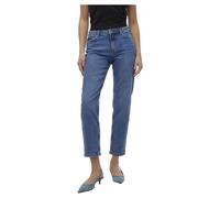 VERO MODA Women's Vmkyla Mr Straight J Vi3413 Noos Jeans, Medium Blue (Medium Blue Denim), 30W x 34L