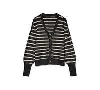 VERO MODA Women's Vmlea LS V-Neck Cuff Cardigan Noos, Black, M