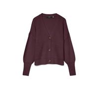 VERO MODA Women's Vmlea LS V-Neck Cuff Cardigan Noos Cardigan, Winetasting, M