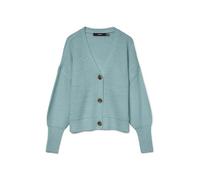 VERO Moda Womens Vmlea Ls V-Neck Cuff Noos Cardigan Sweater, Gray Mist, M UK