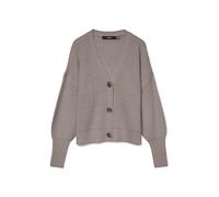 VERO MODA Vmlea LS V-Neck Cuff Cardigan Noos, Moon Rock, M