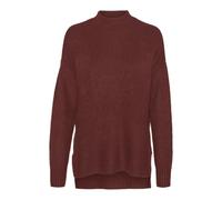 VERO MODA Women's Vmlefile Oversize Boxy Blouse Noos Knitted Jumper, Fired Brick/Detail: w. Melange, XS