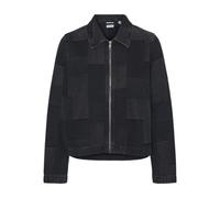 VERO MODA Women's Vmlikka LS Zipper Shirt, Dark Blue Denim/Detail: Patchwork, S