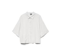 VERO Moda Womens Vmlinn 2/4 Short Shirt WVN Noos Blouse, Snow White, L UK