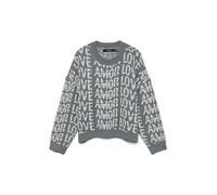 VERO MODA Women's Vmlove LS O-Neck Pullover Boo, Medium Grey Melange, M