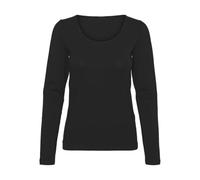 VERO MODA Women's Vmlulu LS U-Neck Top JRS Ga Noos Long-Sleeved Shirt, Black, L