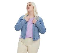 VERO MODA Women's Vmluna LS Slim DNM Jacket Mix Ga Noos, Light Blue (Light Blue Denim), L