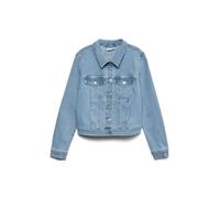 VERO MODA Women's Vmluna LS Slim DNM Jacket Mix Ga Noos, Light Blue (Light Blue Denim), M