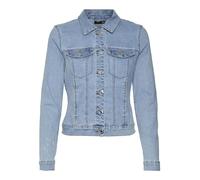 Vero Moda Womens Luna Denim Jacket in Light Blue Cotton - Size 10 UK