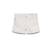 VERO MODA Women's Vmluna Mr Fold Shorts Mix Ga Noos Denim, Cloud Dancer, S