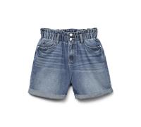 VERO MODA Women's Vmlyra Hr Paperbag Shorts Mix, Medium Blue (Medium Blue Denim), XS