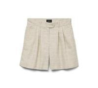 VERO MODA Women's Vmmaj Mw Long Shorts, Oatmeal, 8