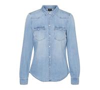 VERO MODA Women's Vmmaria LS Denim Slim Shirt Mix New Noos Blouse