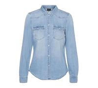 VERO MODA Women's Vmmaria LS Denim Slim Shirt Mix New Noos Blouse