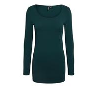 VERO MODA Women's Vmmaxi My Ls Soft Long U-Neck Noos' Long-Sleeved Shirt, Reflecting Pond, M